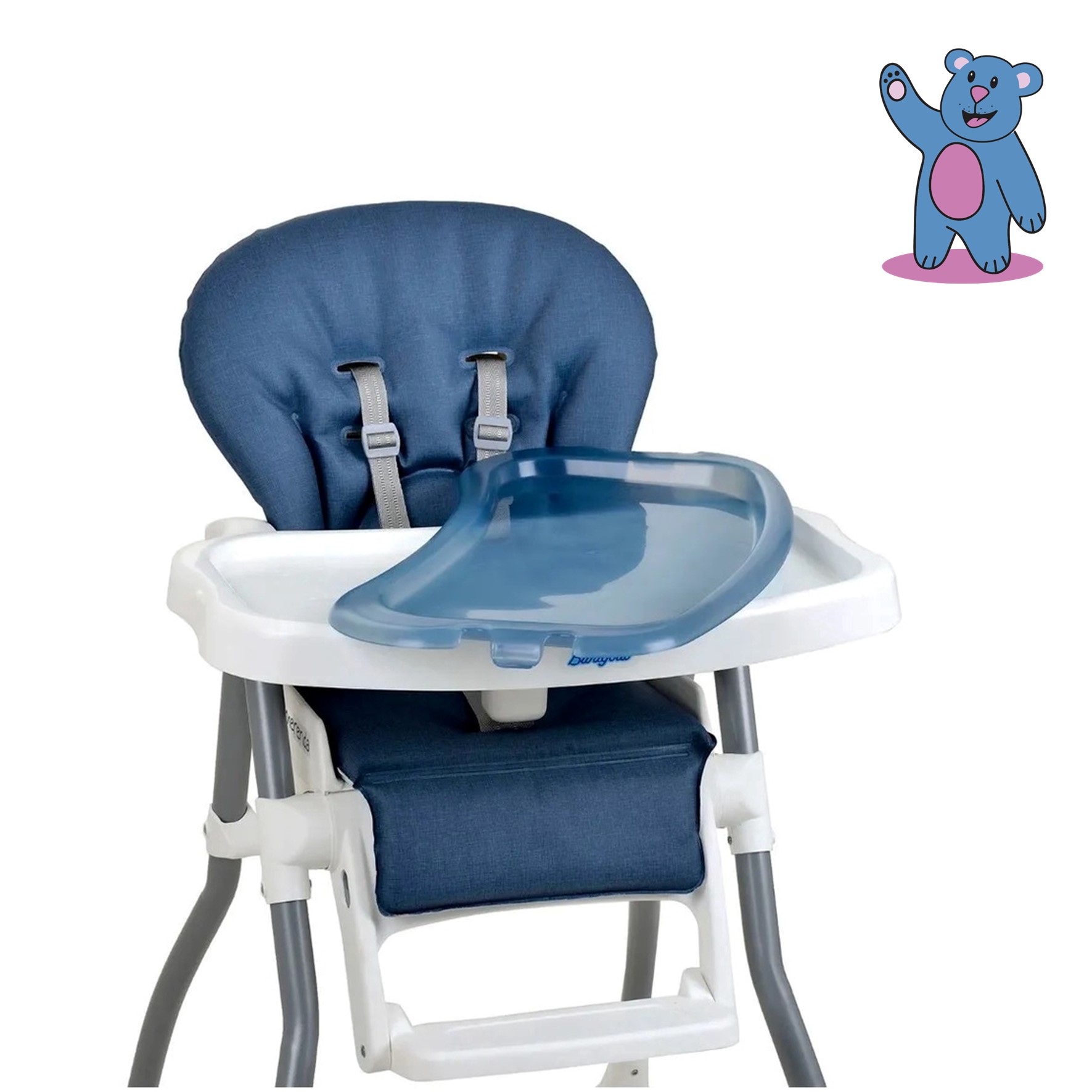 Cadeira de alimentação burigotto merenda mescla Azul