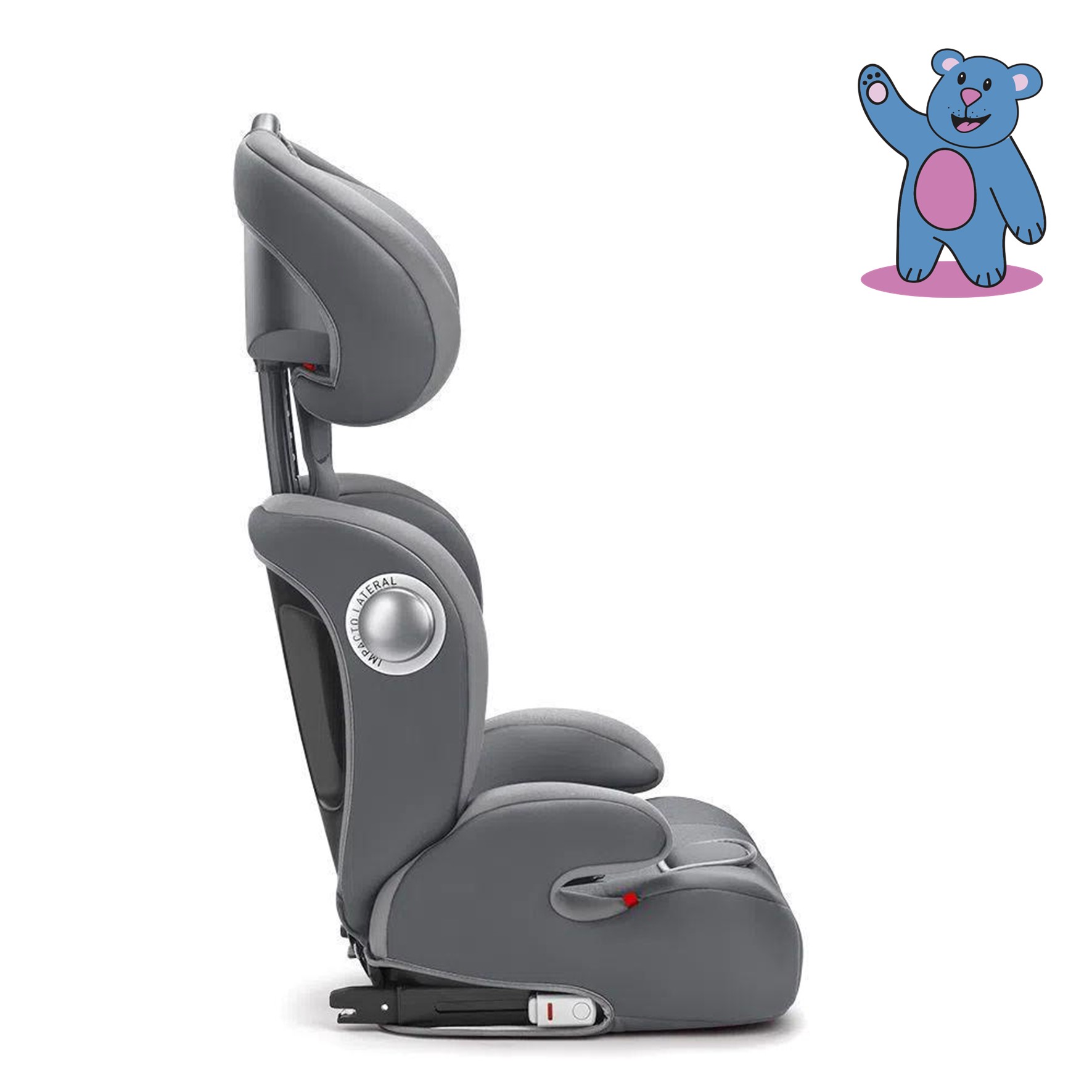 Cadeira de Carro - Safemax Fix - Cinza com Preta - 9 a 36 Kg - Fisher Price Isofix